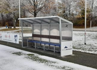 Spielerkabinen am Benser Bahndamm